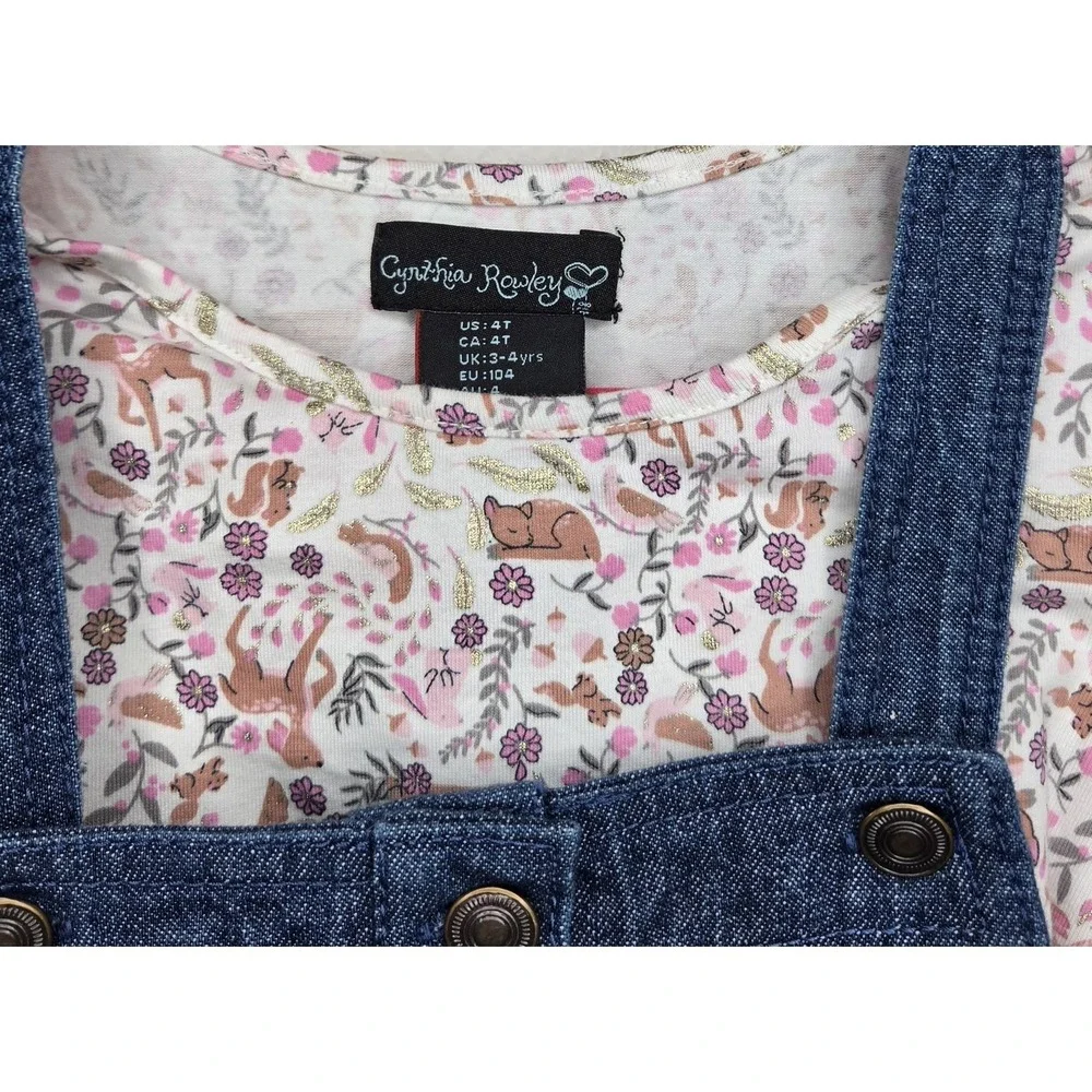 *NEW w/Tags Cynthia Rowley Dress Girls Size 4T Denim Dress Long Sleeve Shirt